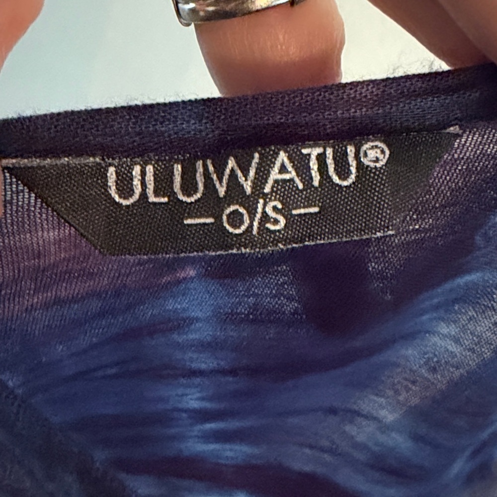 Uluwatu Blue Tie-Dye Halter Dress - Picture 2 of 6